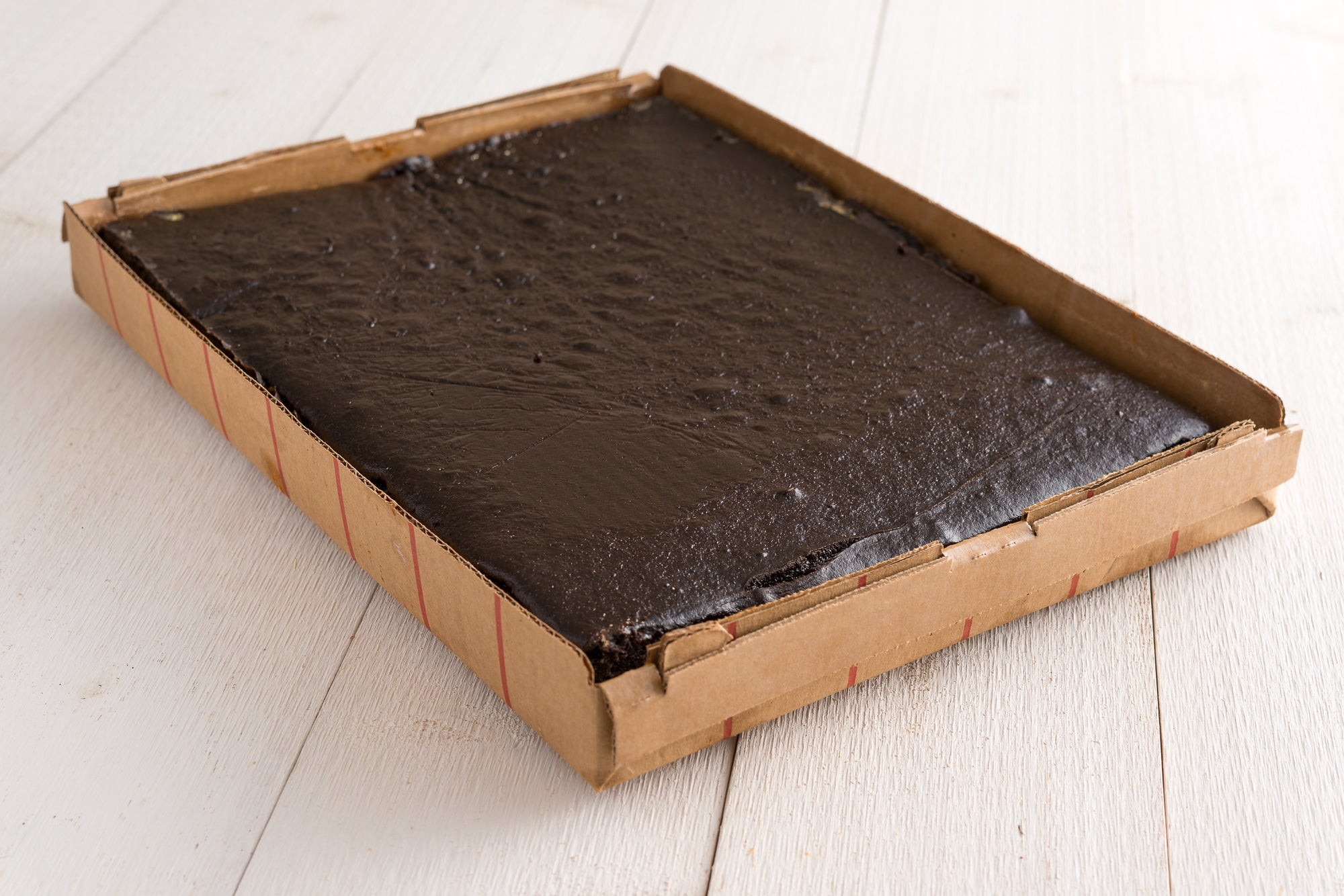 Undecorated Chocolate Sheet Cake