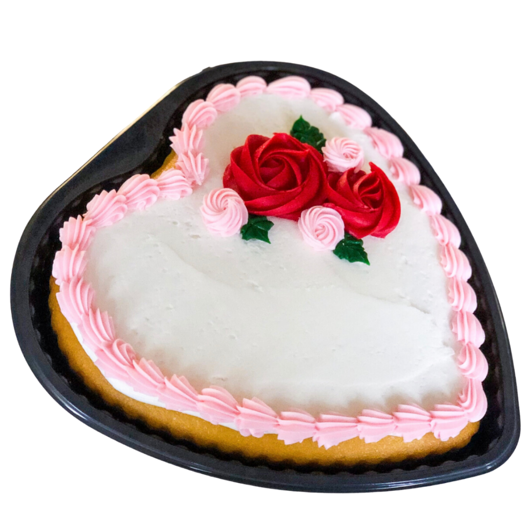 Pink Border Rosette Heart