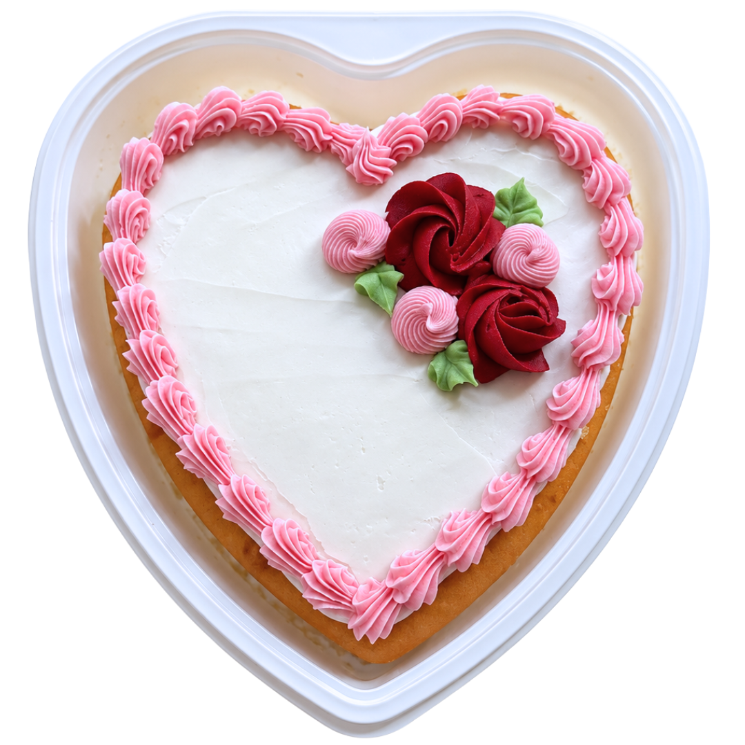 Pink Border Rosette Heart